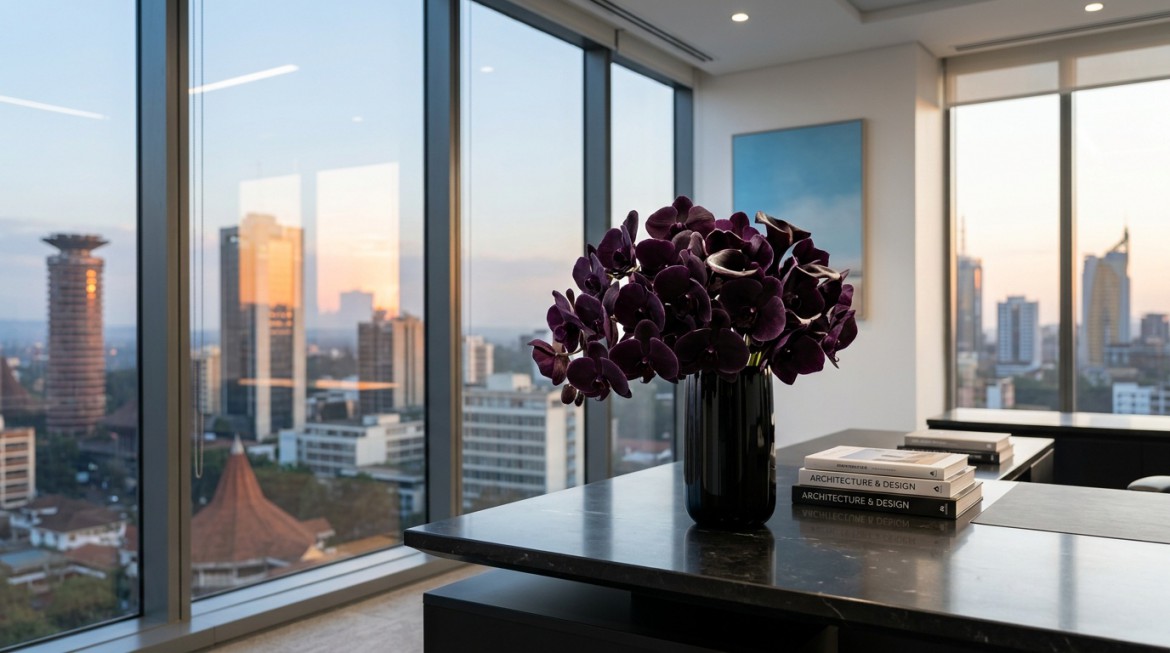 A single Onyx flower with deep, rich petals, ready for designer arrangements.